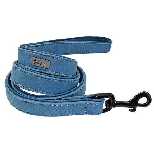 Dog Leash Harness Leather Lead Pet Dog Puppy