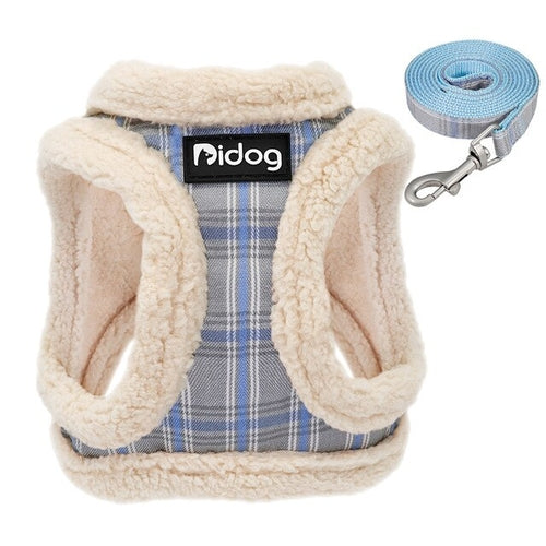 Winter Small Dog Harness Vest and Leash Set Cotton