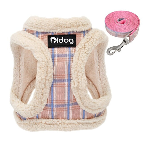 Winter Small Dog Harness Vest and Leash Set Cotton