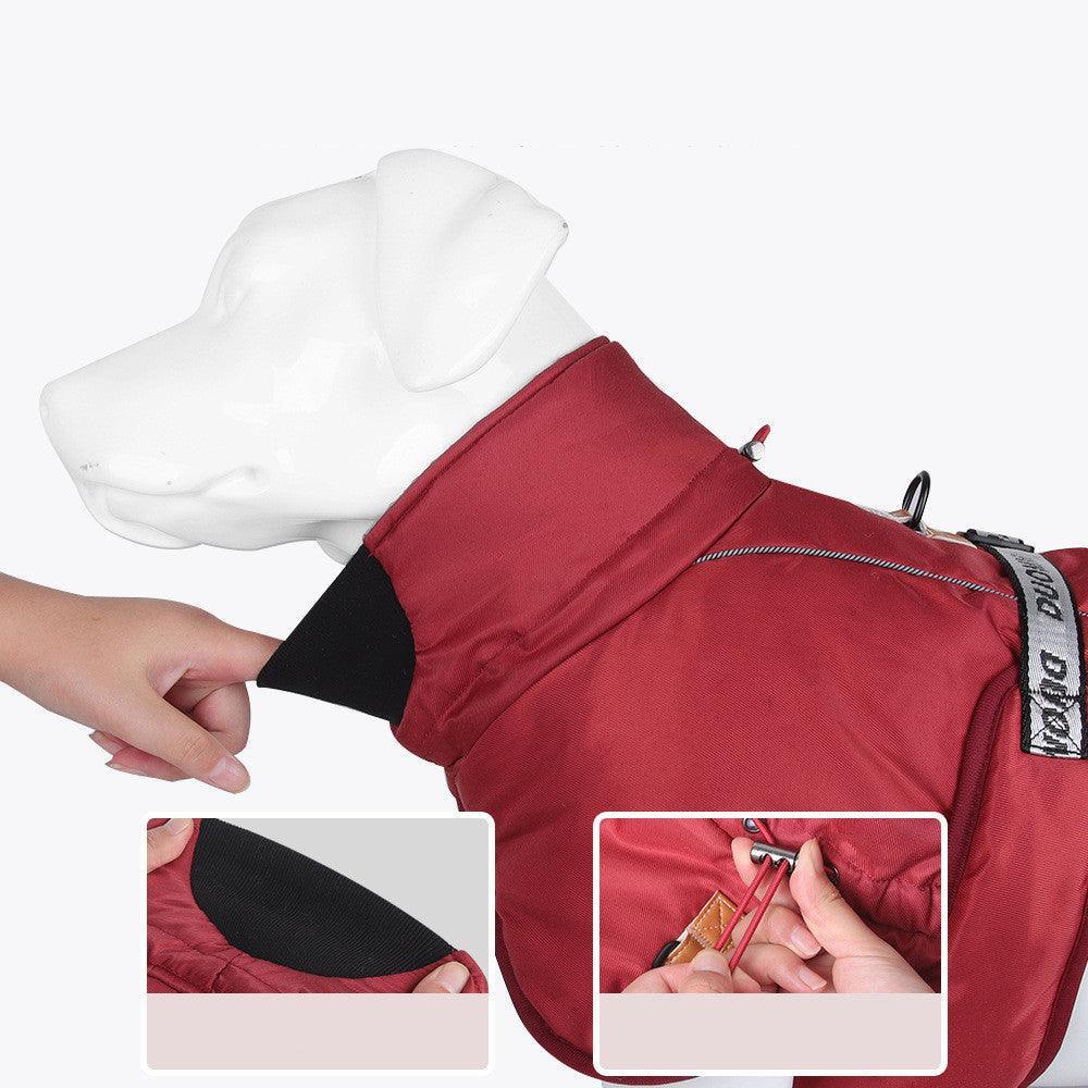 Cozy Canine Cloak: Stylish And Warm Pet Winter Wear With Reflective
