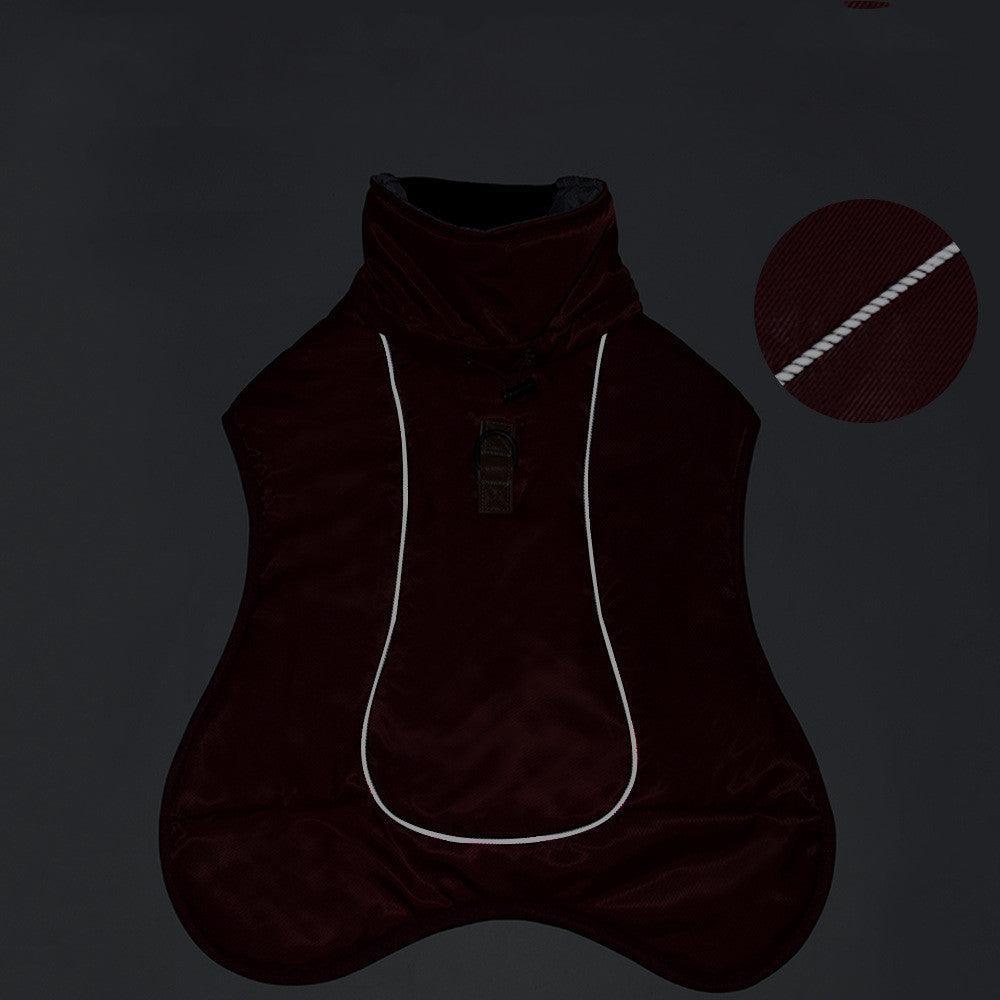Cozy Canine Cloak: Stylish And Warm Pet Winter Wear With Reflective