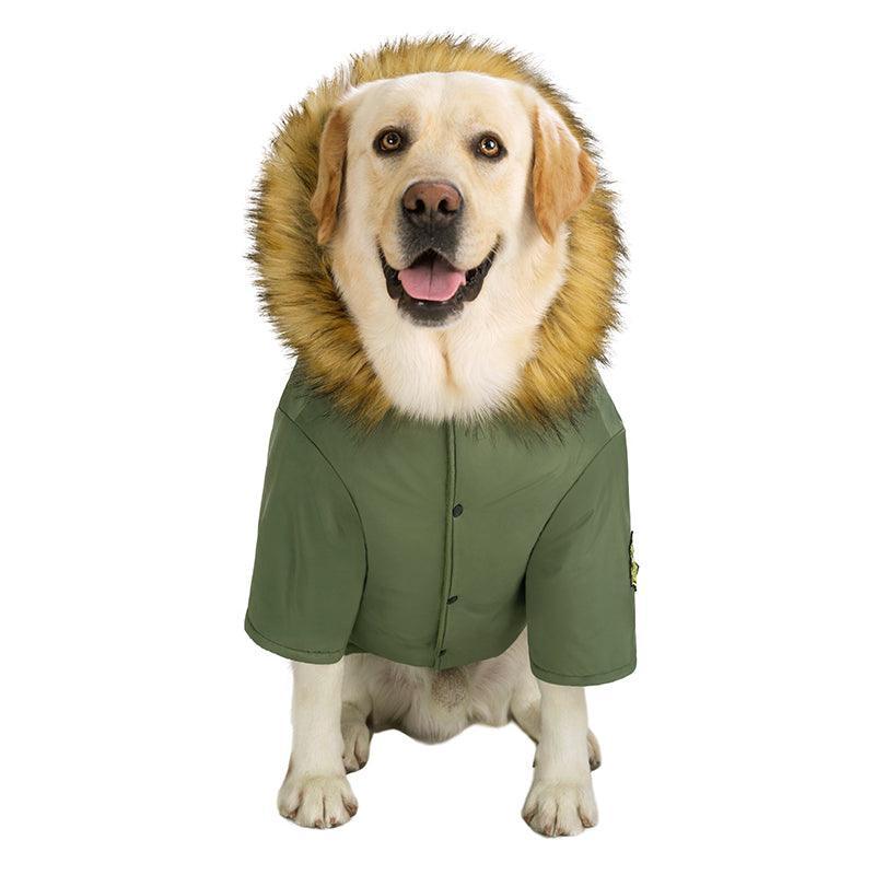 Cozy Canine Cotton Jacket: Stylish And Warm Winter Wear For Large Dogs