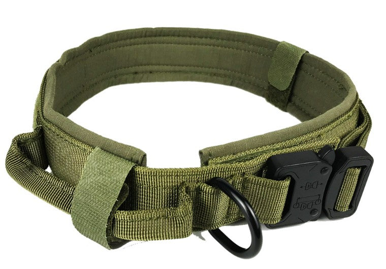 Tactical Dog Collar with Handle | Durable Military K9 Gear