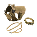 Heavy Duty Tactical Dog Harness Set with Collar & Leash